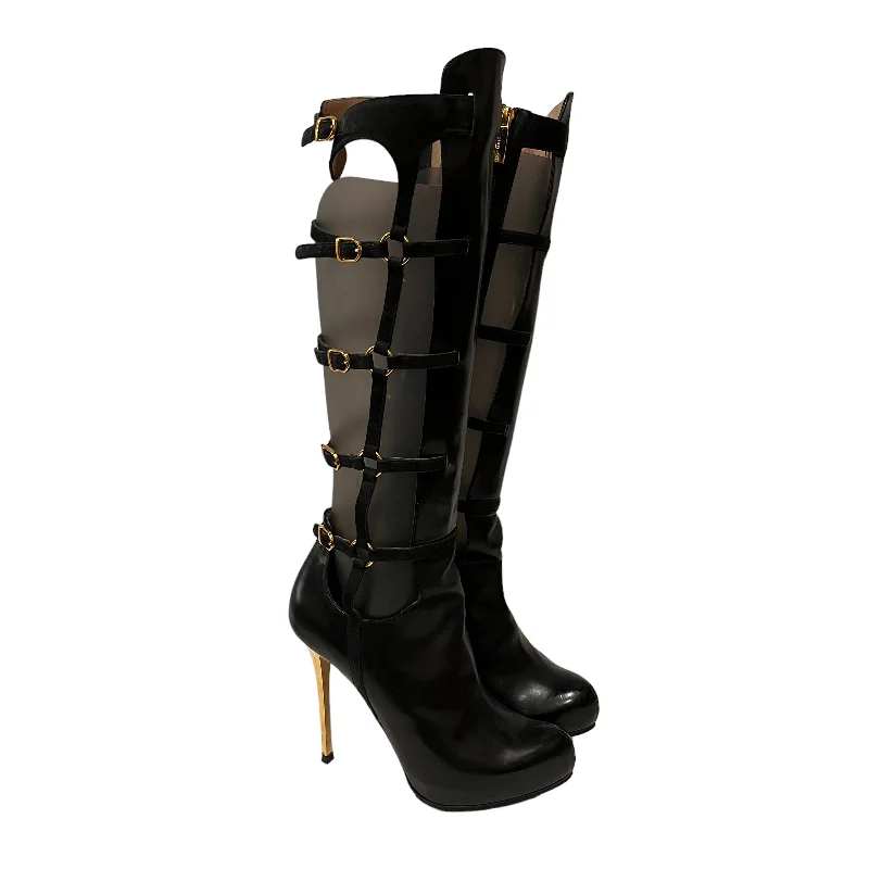 Slip-Resistant Shoes Discount HERVE LEGER///Long Boots/--/Plain/Leather/BLK//W [Designers] Essentials/