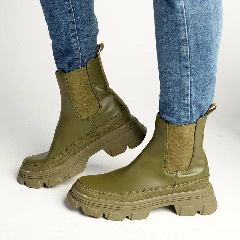 Chic Style Discounts Alessio Rochel Chunky Fashion Boot - Olive