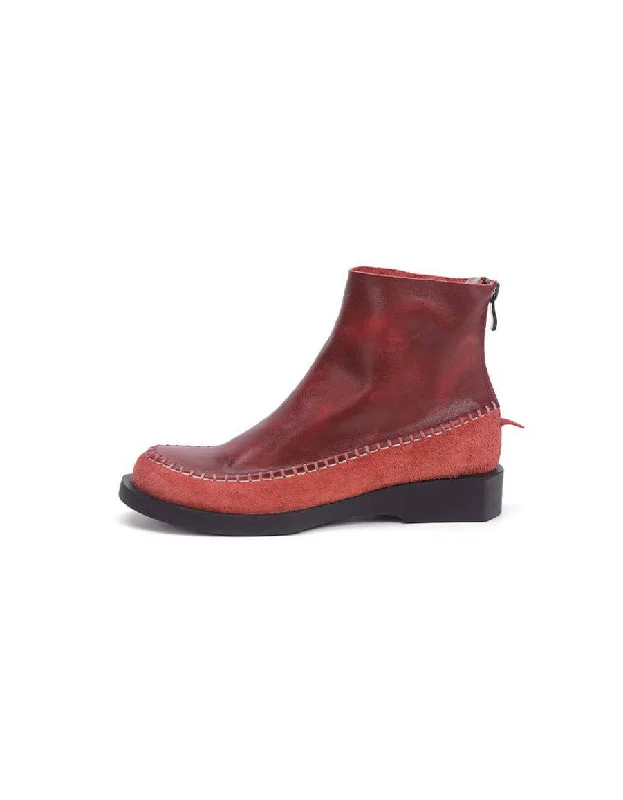 Limited Time Flash Sale Autumn Winter Suede Leather Stitiching Ankle Boots