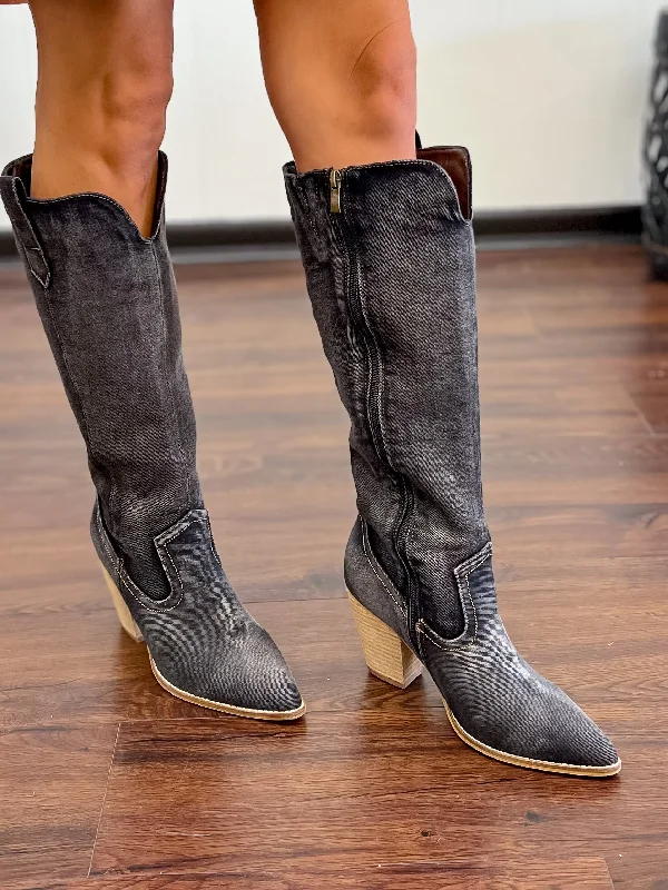 Trendy And Breathable Shoes [Corky's] Talk Is Cheap Boot-Washed Denim