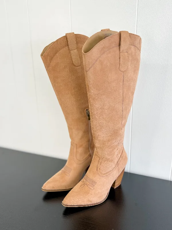 Bold Fashion Footwear [Corky's] Unforgetable-Camel Faux Suede