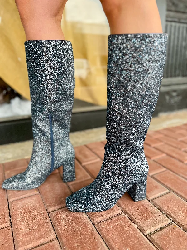 Bold Fashion Boots Sale {Corkys} YOLO-Sapphire Blue Glitter