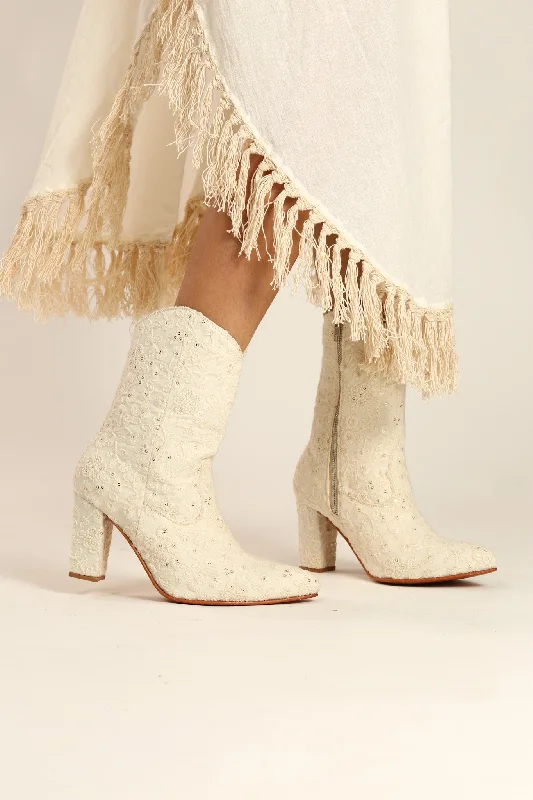 Easy Elegance Sales EMBROIDERED BOOTS ARABELLA