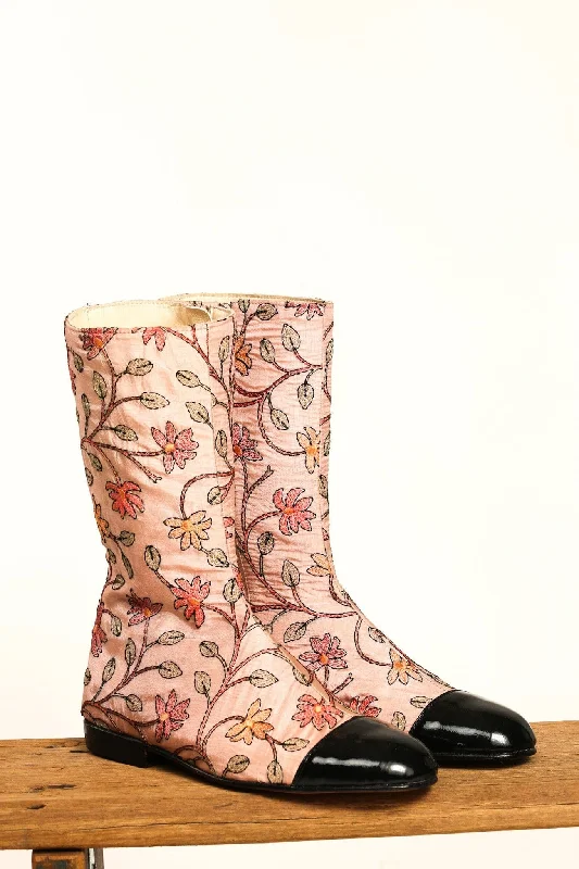 Everyday Elegance Sale EMBROIDERED BOOTS BLACK CAP ARIELI