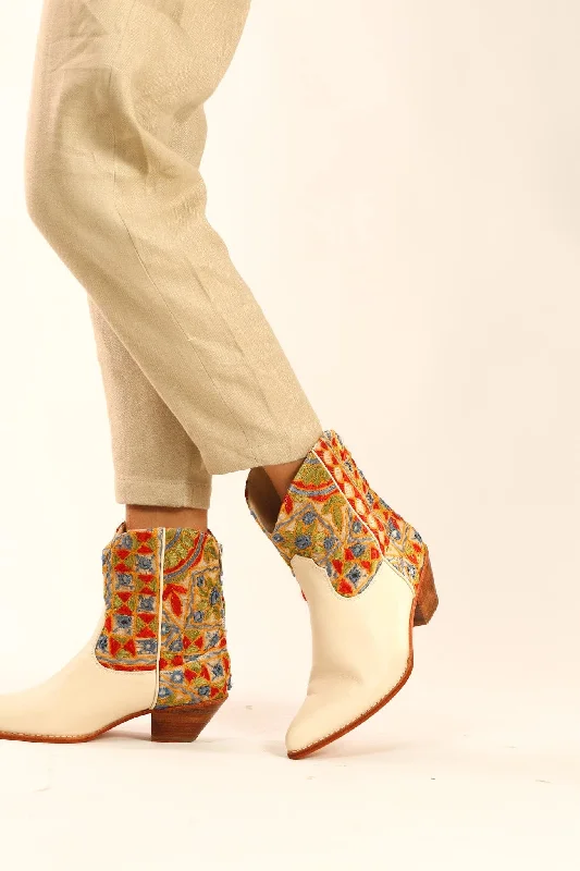 Cozy Chic Promotions EMBROIDERED INDIAN BOOTS LEEJ