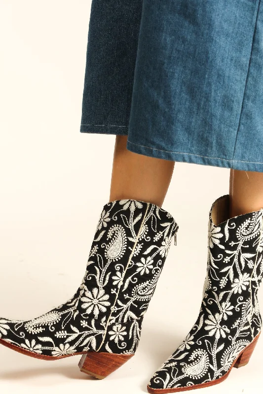 Athleisure Style Sale EMBROIDERED WESTERN BOOTS ELLEN