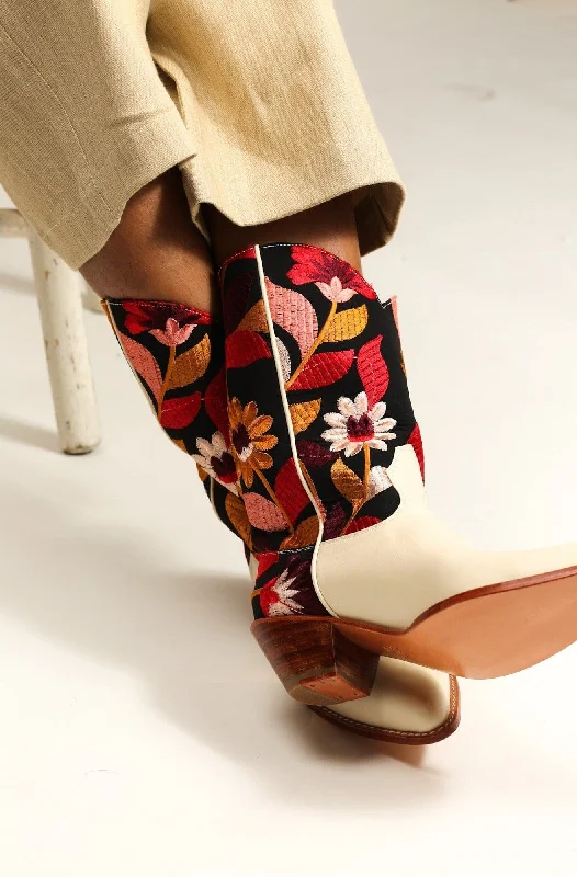 Massive Savings FLOWER EMBROIDERED BOOTS X ANTHROPOLOGIE