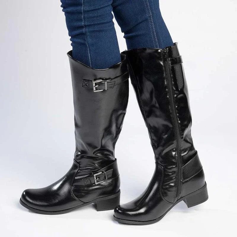 Soft Sole Casual Shoes Franco Rossi Full Length Rider Boot - Black