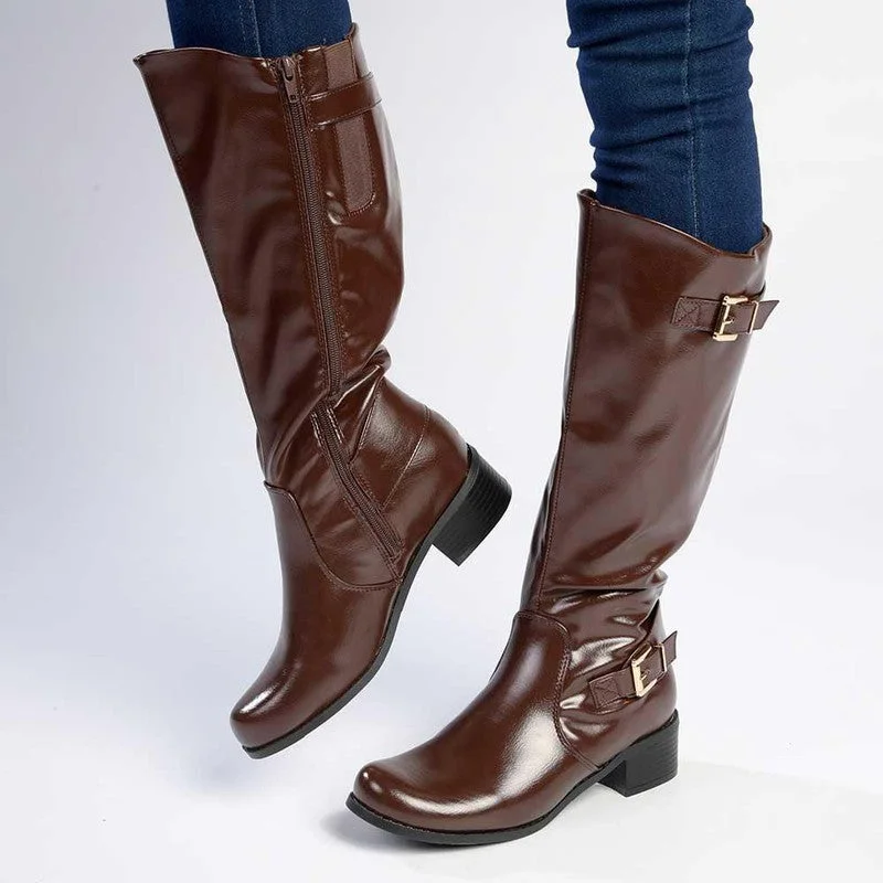 Versatile Fashion Shoes Franco Rossi Full Length Rider Boot - Brown