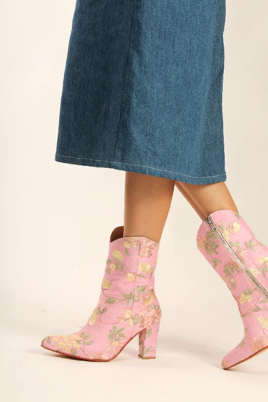 Limited Time Offer LIGHT PINK HIGH HEEL BOOTS PERRY