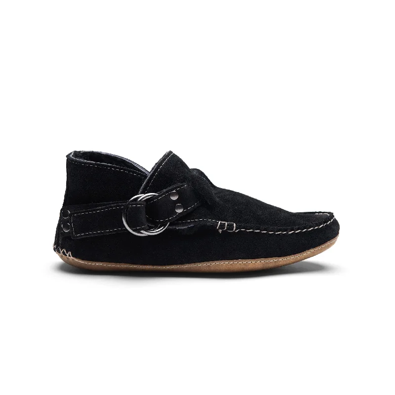 Limited Time Offer KKB Original Ring Boot - Black Suede Shearling Lined