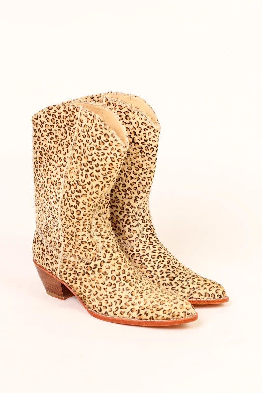 Walking Comfort Shoes LEOPARD PRINT WESTERN BOOTS