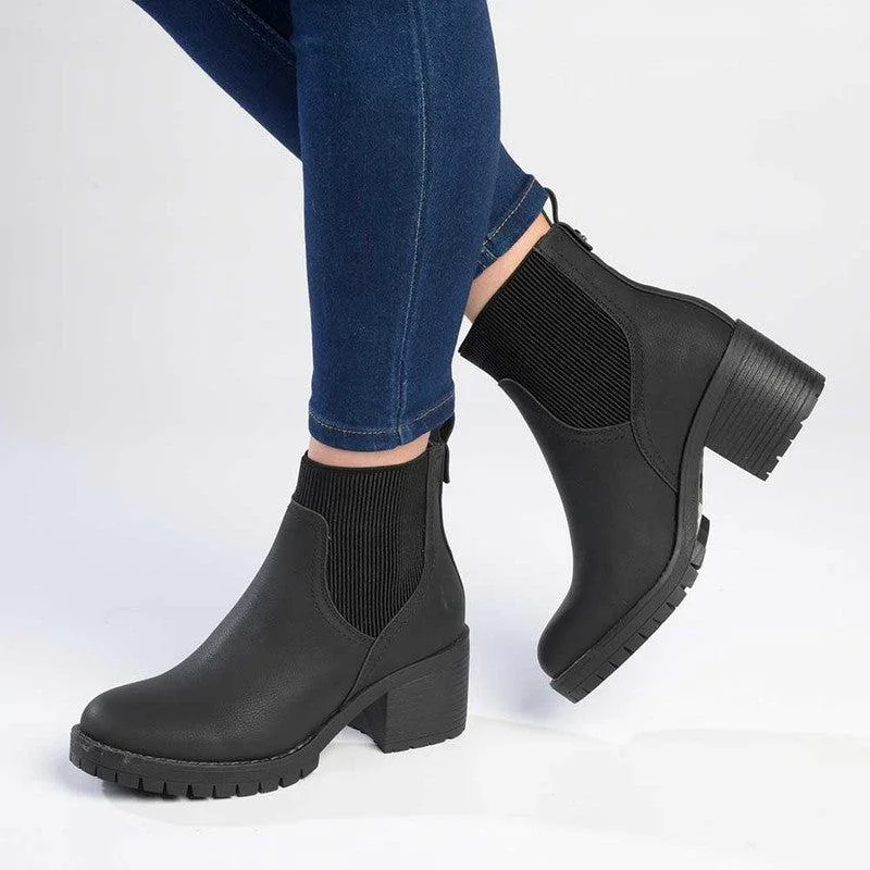 Street-Ready Casual Shoes Madison Ella Chunky Ankle Boot - Black