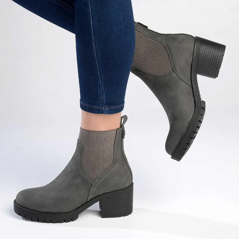 Luxury Streetwear Shoes Madison Ella Chunky Ankle Boot - Grey