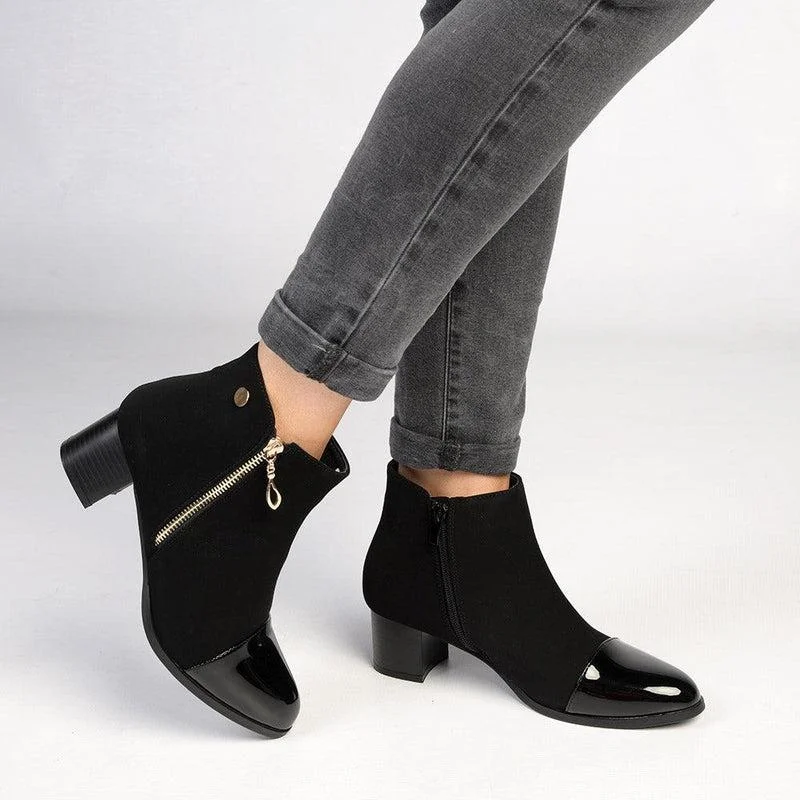 Must-Have Style Discounts Madison Tiffany Patent Toe Ankle Boot - Black