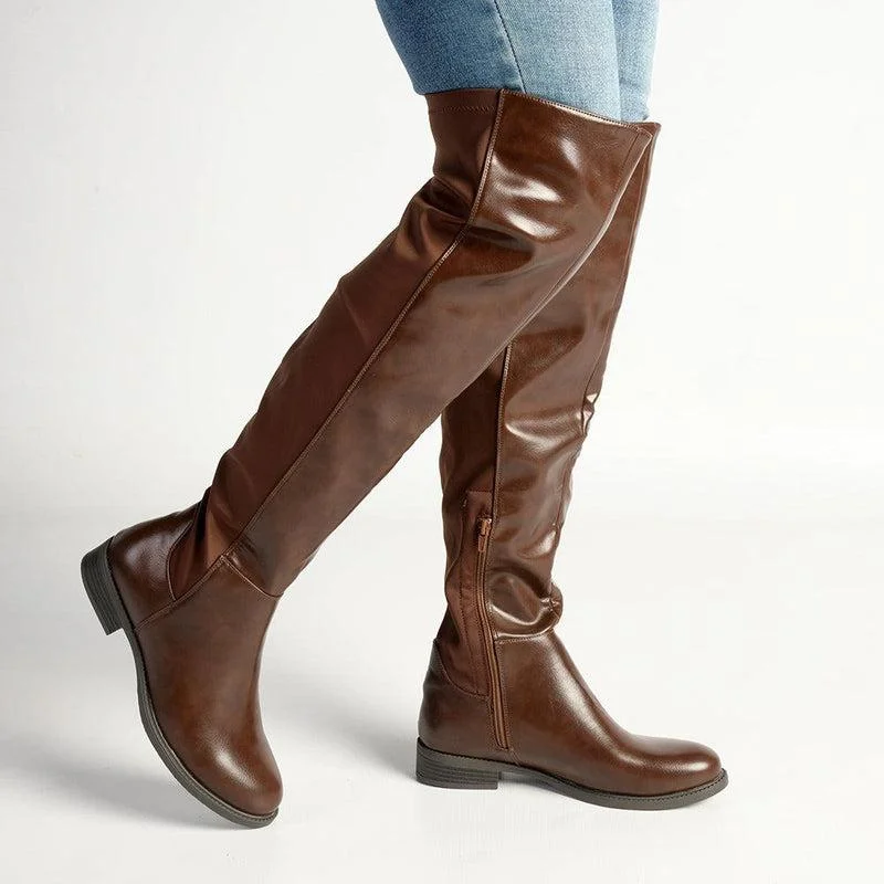 Trendy Women's Shoes Madison Vella Long Boot - Chocolate