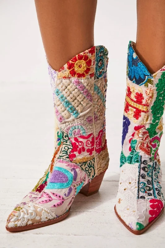 Premium Boots Discounts SELINA PATCHWORK WESTERN BOOTS X FREE PEOPLE