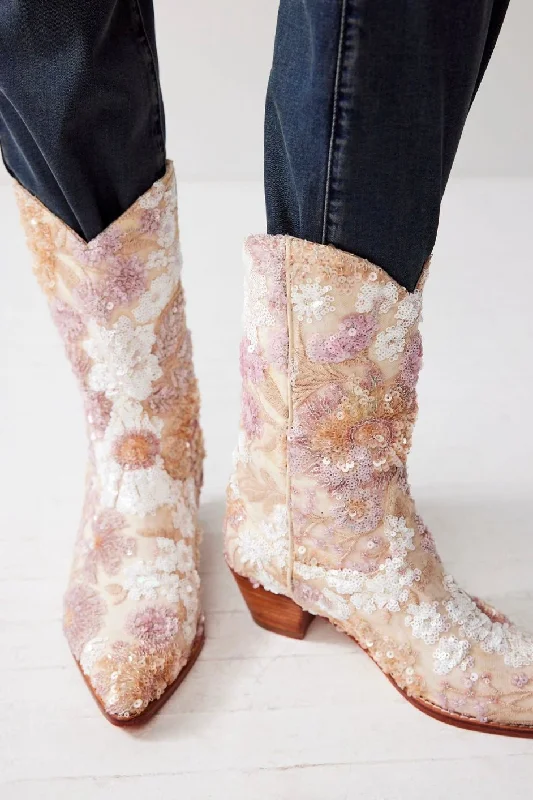 Fashionable Casual Footwear Offers SELINA SEQUIN EMBROIDERED WESTERN BOOTS X FREE PEOPLE