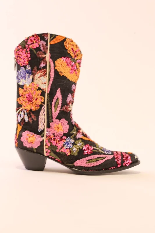 Women's Versatile Shoes SEQUIN EMBROIDERED BOOTS TAYLOR