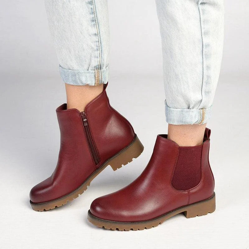 Bold Fashion Boots Sale Soft Style by Hush Puppies Samcha Gusset Boot - Oxblood