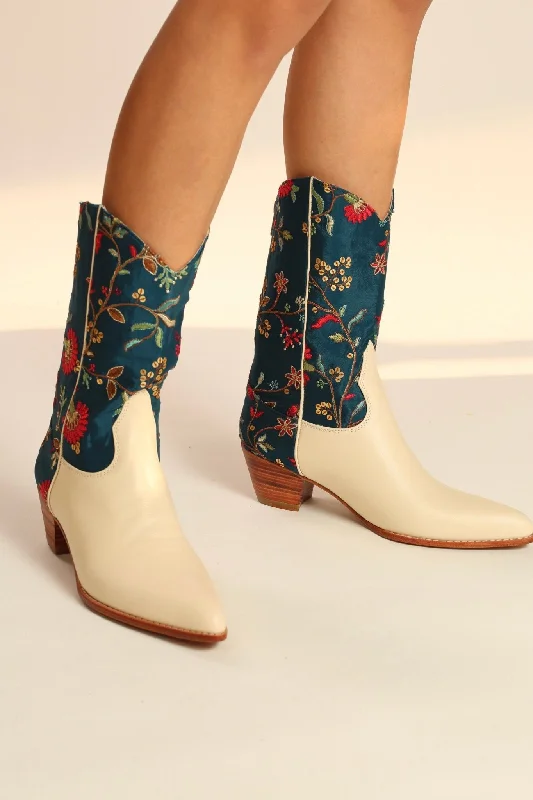 Holiday Attire Sale TURQUOISE WESTERN BOOTS BERNADETA