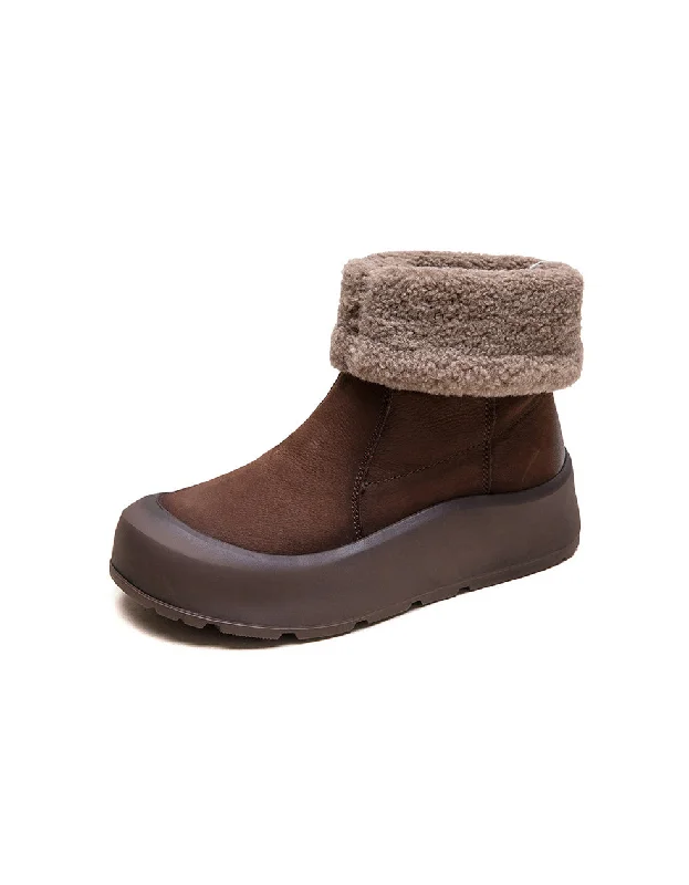 Best Sellers Handmade Wide Toe Box Suede Winter Snow Boots with Fur