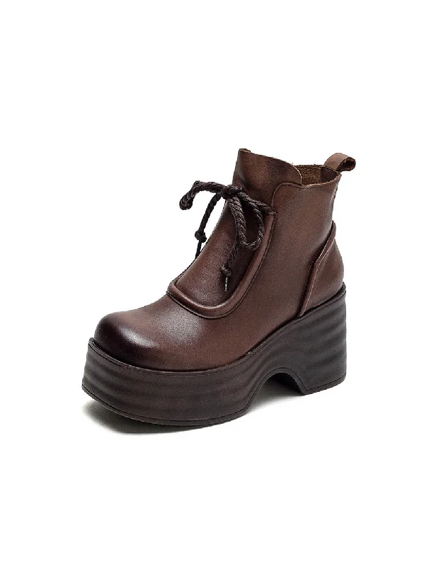 Smart Casual Shoes Sale Winter Autumn Square Toe Comfortable Platform Boots