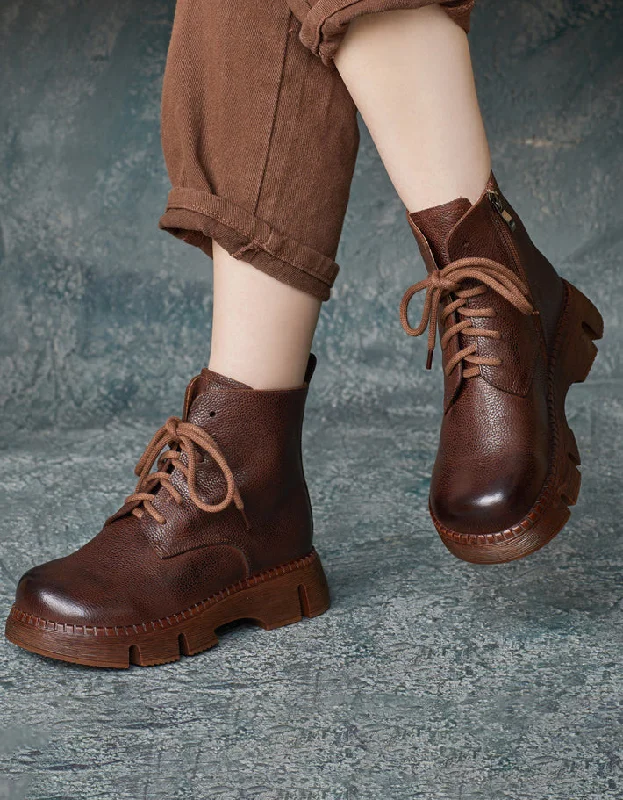 Big Discounts Winter Round Toe Handmade Retro Martin Boots